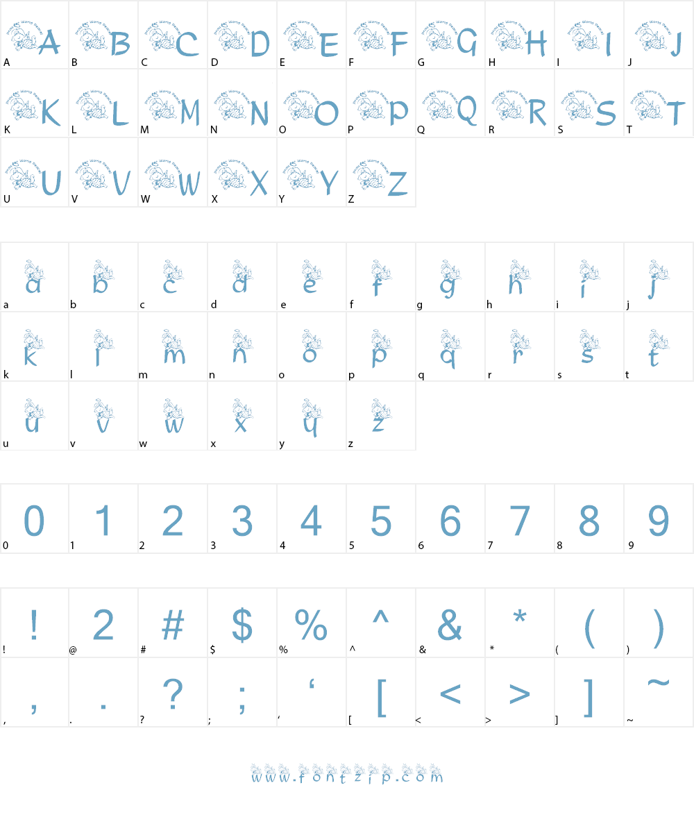 KG World Peace Font Character